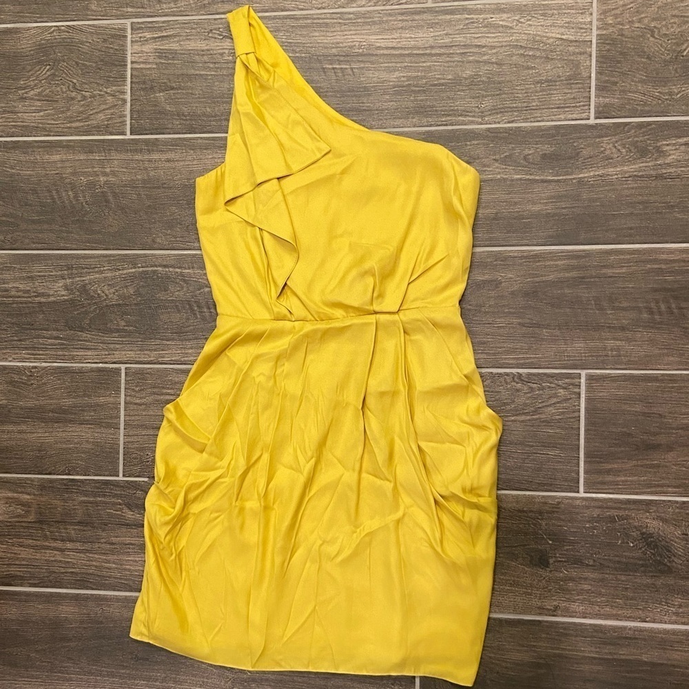 BCBG one shoulder dress with pockets - S